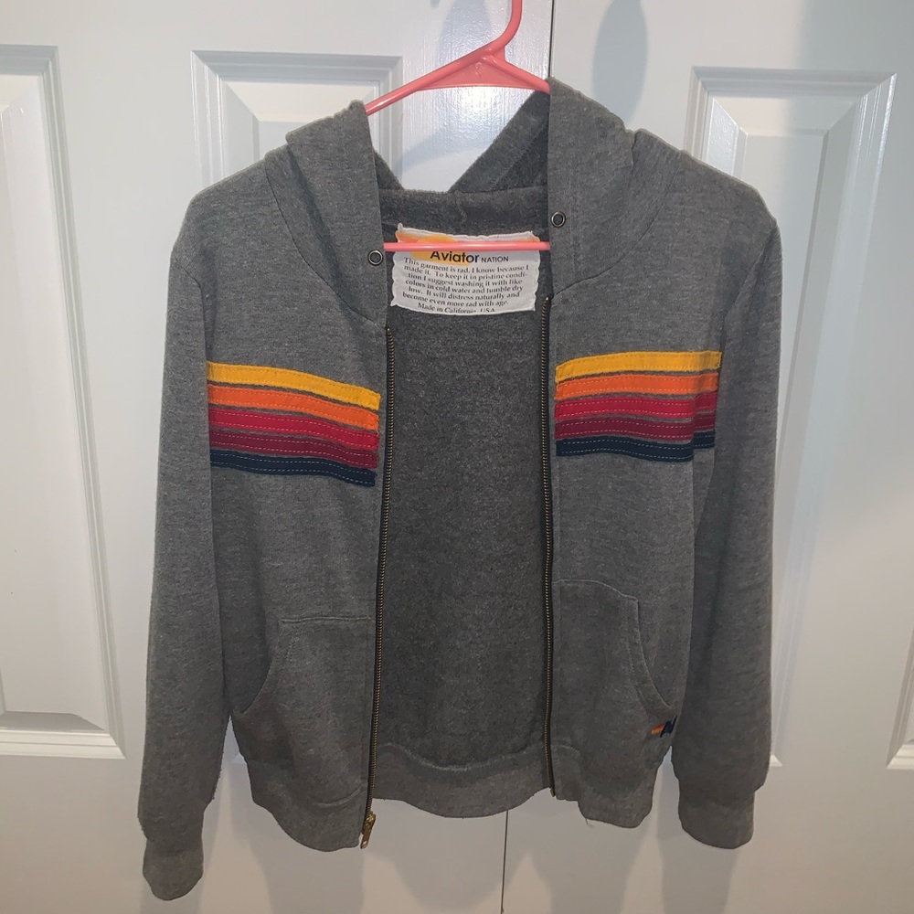 Aviator nation five stripe sweatshirt